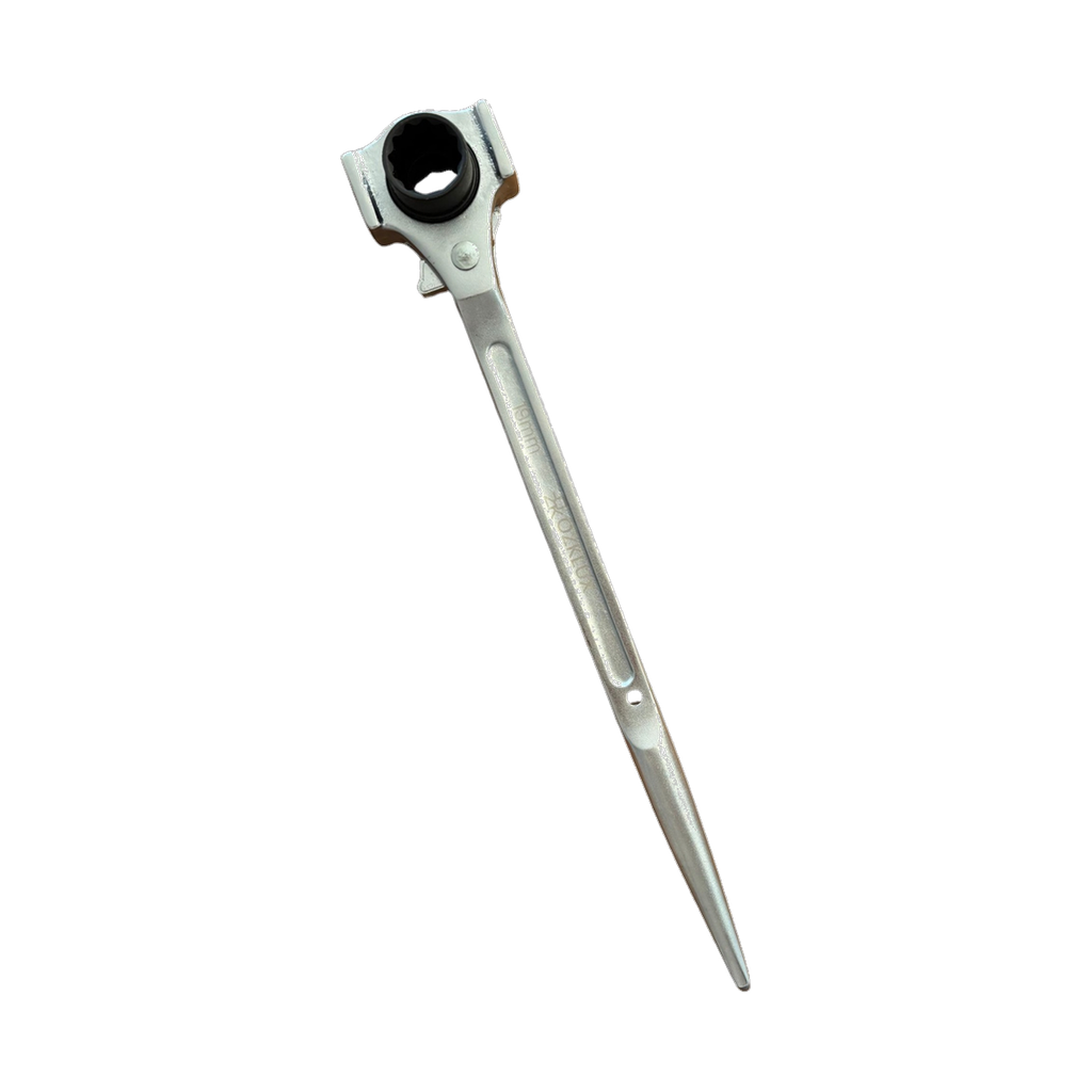 [CLE-CHROME-310] Clé échafaudage 19×22 – Type marteau chrome 310 mm
